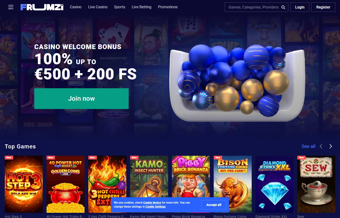 Frumzi Casino Registrierung Login