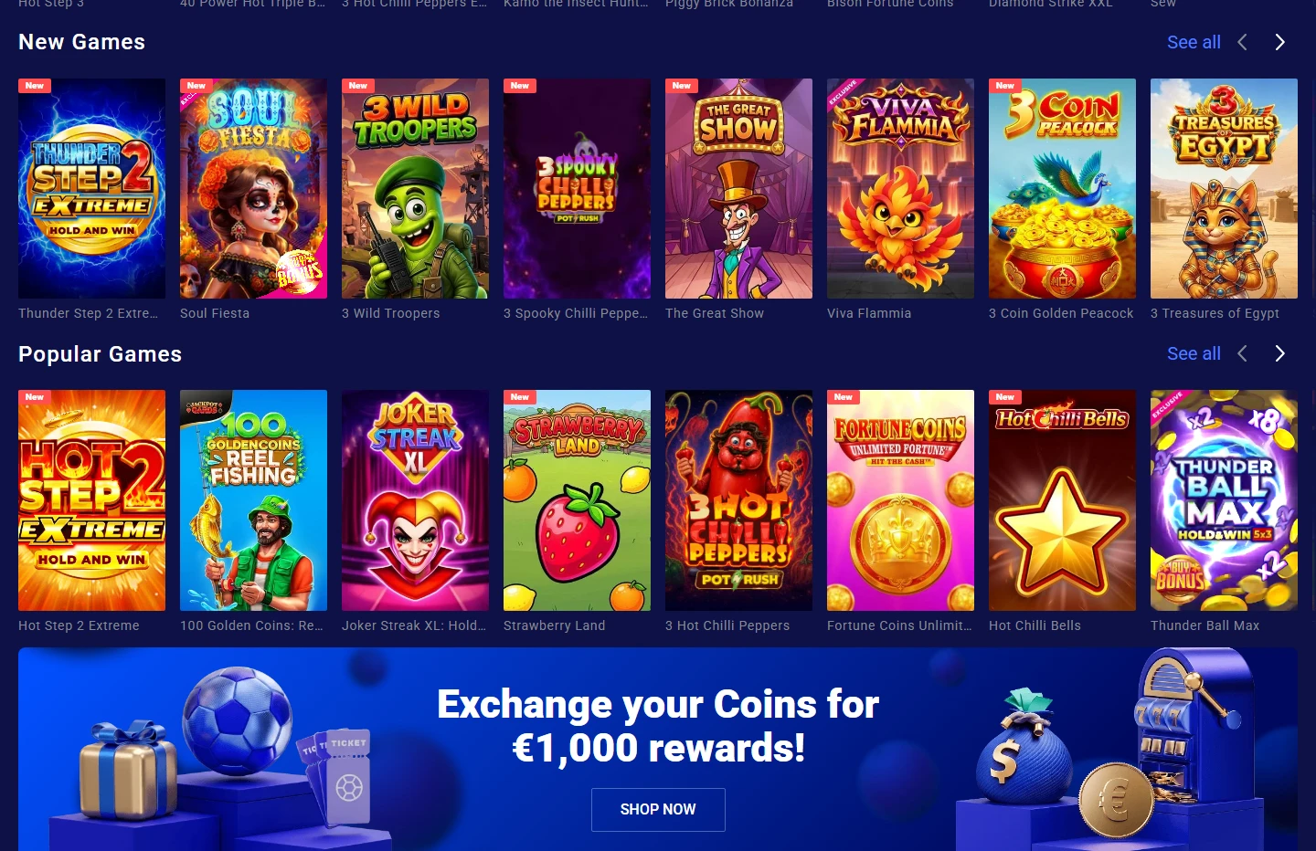 Frumzi Casino Spielautomaten Auswahl